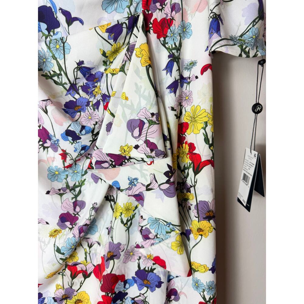 ADRIANNA PAPELL NWT DRESS WEDDING GUEST COCKTAIL SHORT FLORAL GARDEN PARTY PLUS - Picture 9 of 13